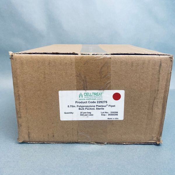 CELLTREAT Pasteur Pipet 5.75 in. Polypropylene Sterile Case of 500 Pipets