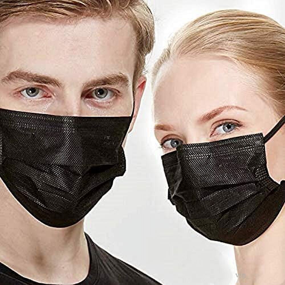 NEW, 100 PCS Disposable Face Mask, Black Masks, #TA9524-291