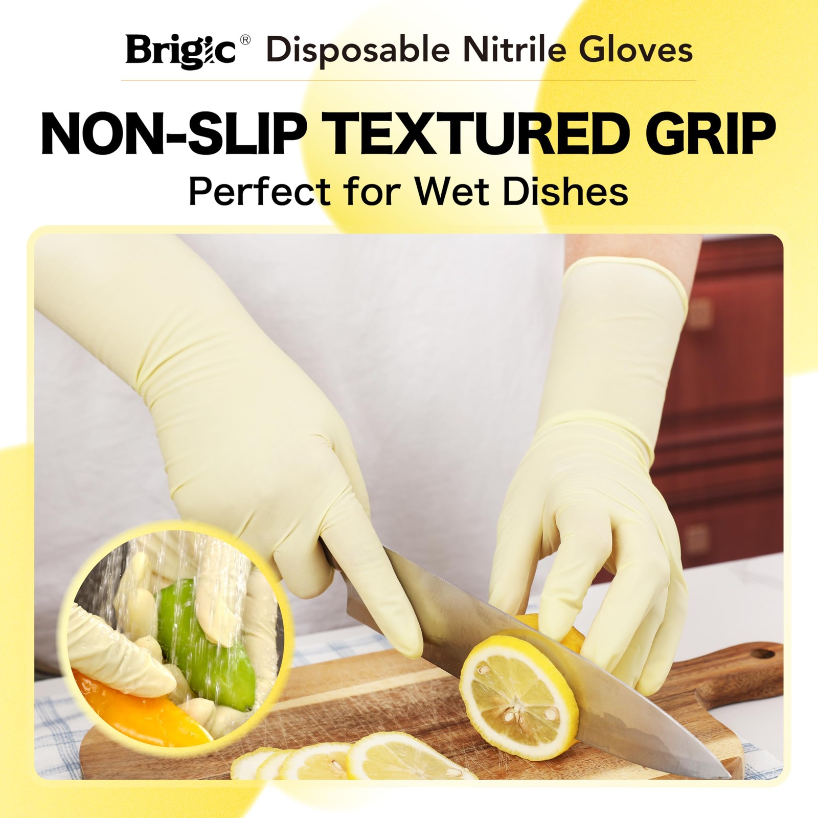 12-Inch Extended Disposable Nitrile Gloves, Latex-Free Powder-Free, Full Palm…