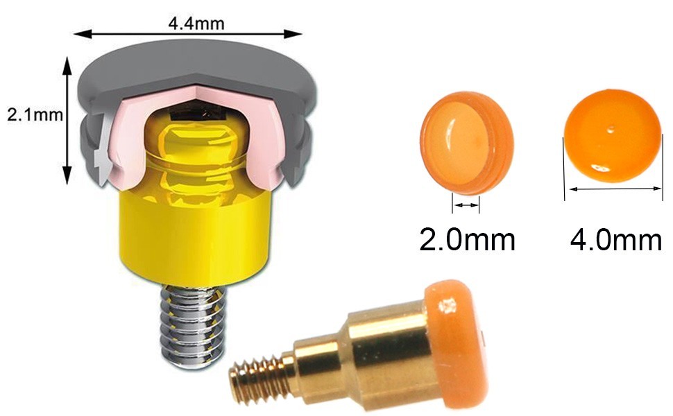 US Dental overdenture Regular locator abutment Hiossen ET fit ZEST Locator syste