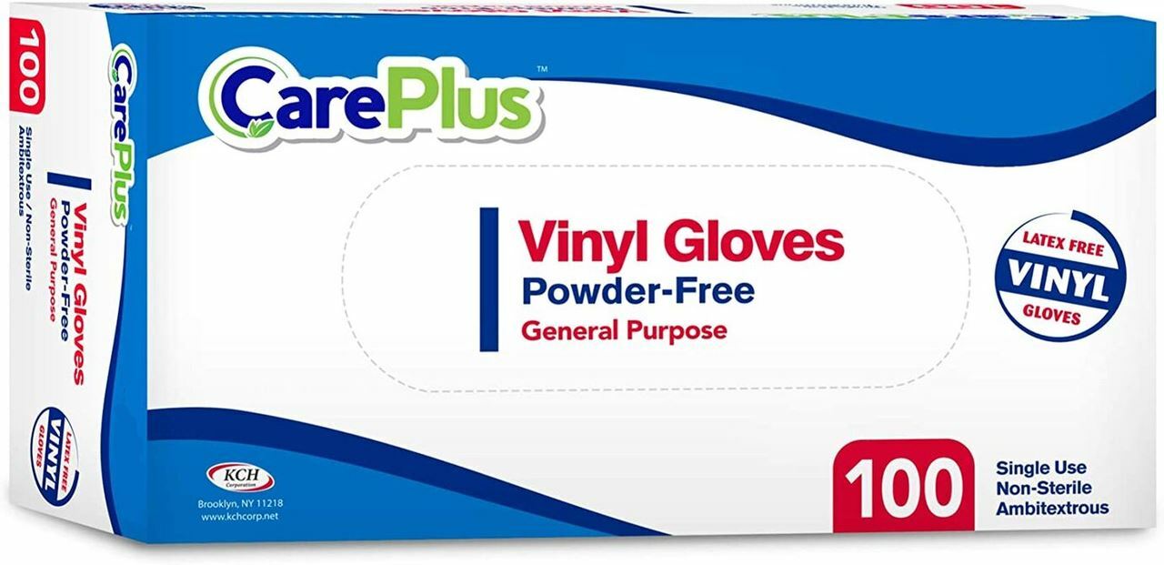 Disposable Vinyl Gloves Non Latex Powder Free 100 Count Clear