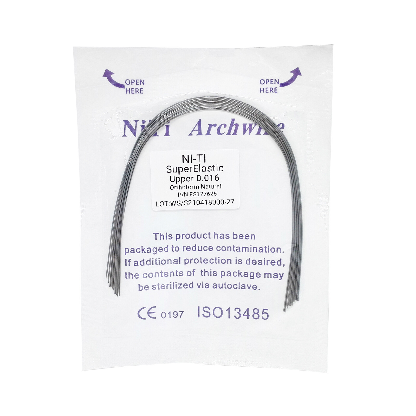 0.99$ Dental Orthodontic Super Elastic Niti Round Natural Form Arch Wire