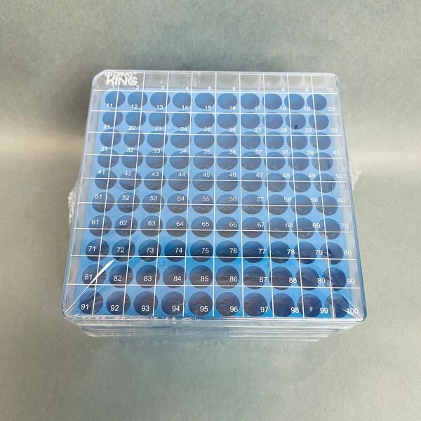 Biologix CryoKING Cryogenic Storage Boxes Blue 100 Well Case of 12 Boxes