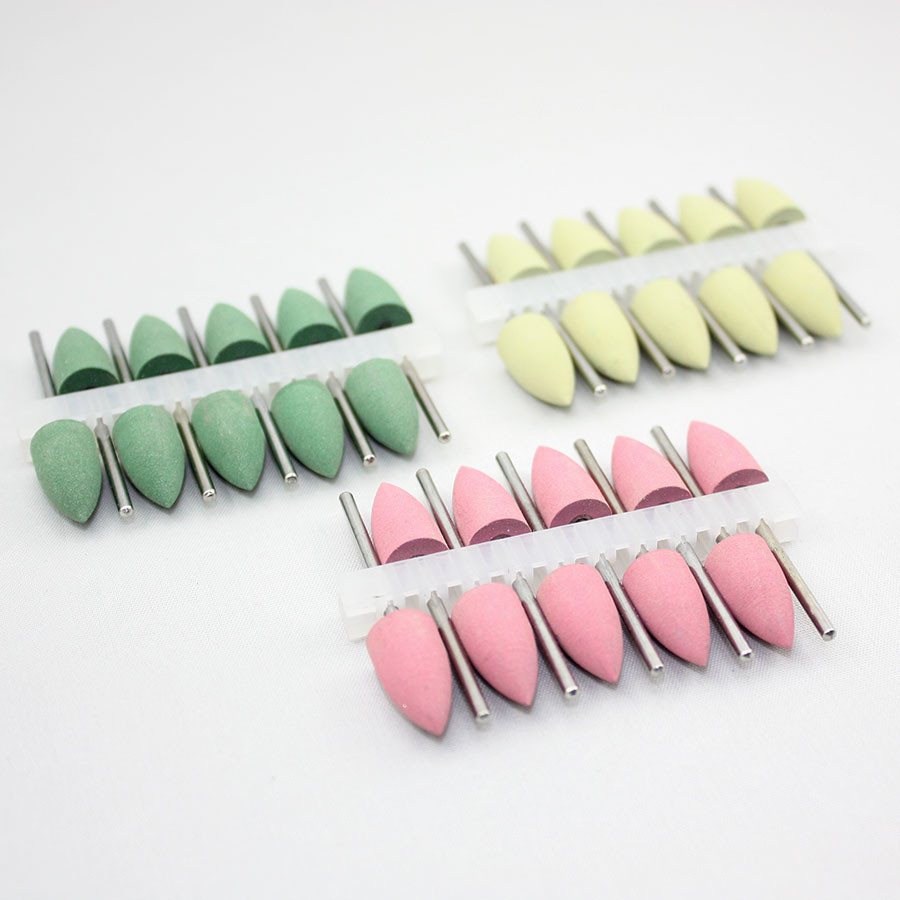 30 PCS Dental Rubber Resin Base Hidden Denture Polishing Burs Dentist Equipment
