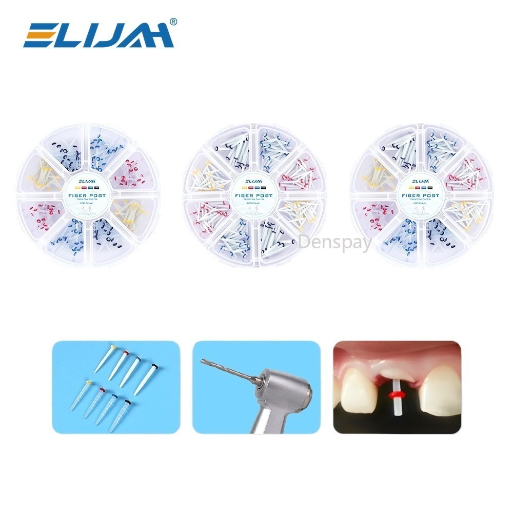 10Boxes Dental Fiber Post Kit Screw/Straight Post Quartz Glass Thread Pile