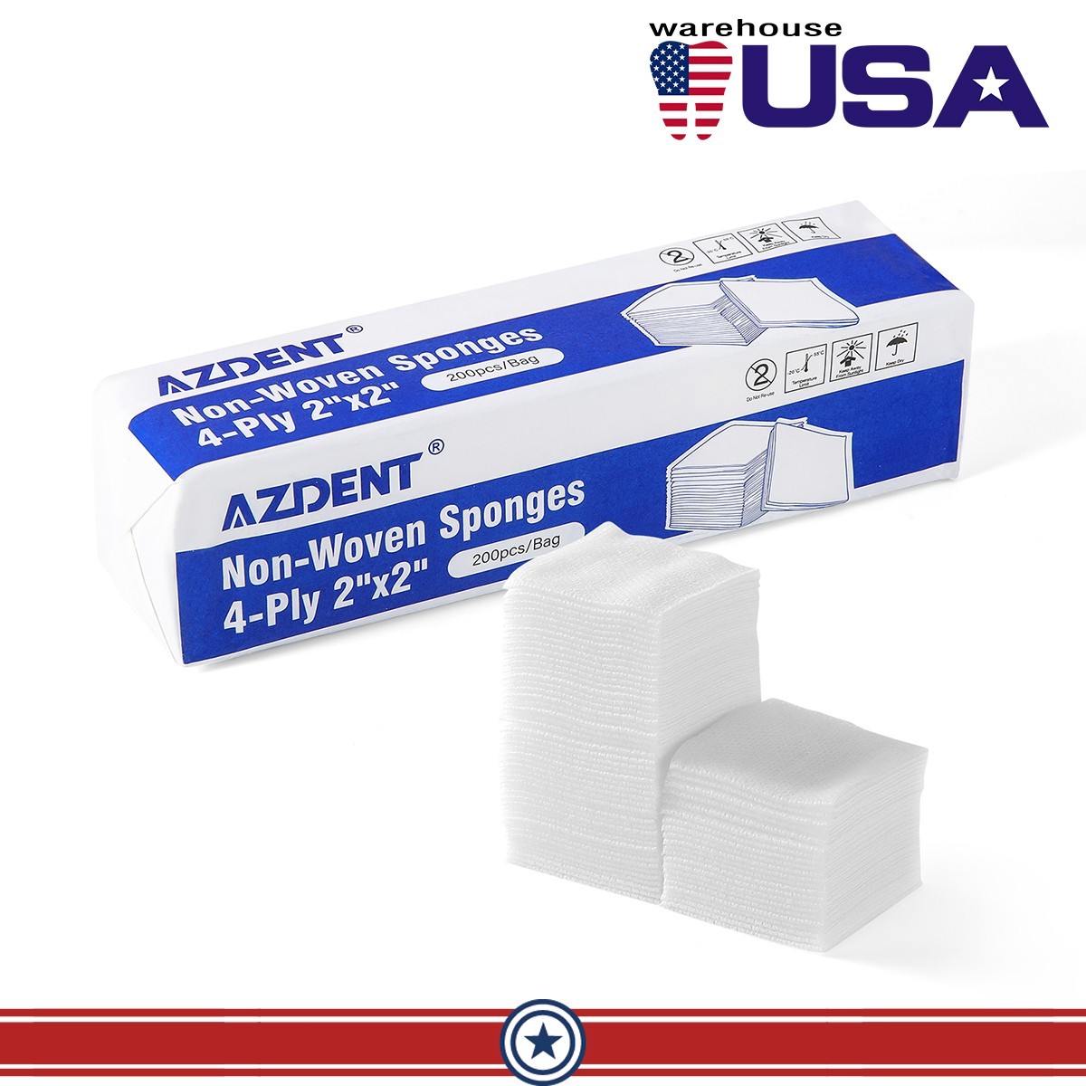 200pcs Medical Disposable Non Woven Sheet Table Paper 30gsm 5×5cm Wound Dressing