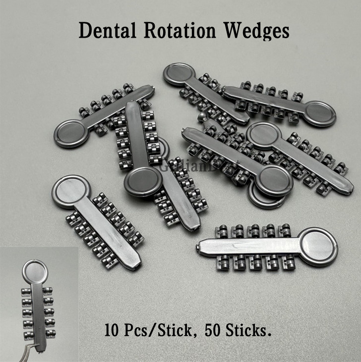 Grey Orthodontic Dental Rotation Elastics Wedges High Elastic Rubber Torsion Pad