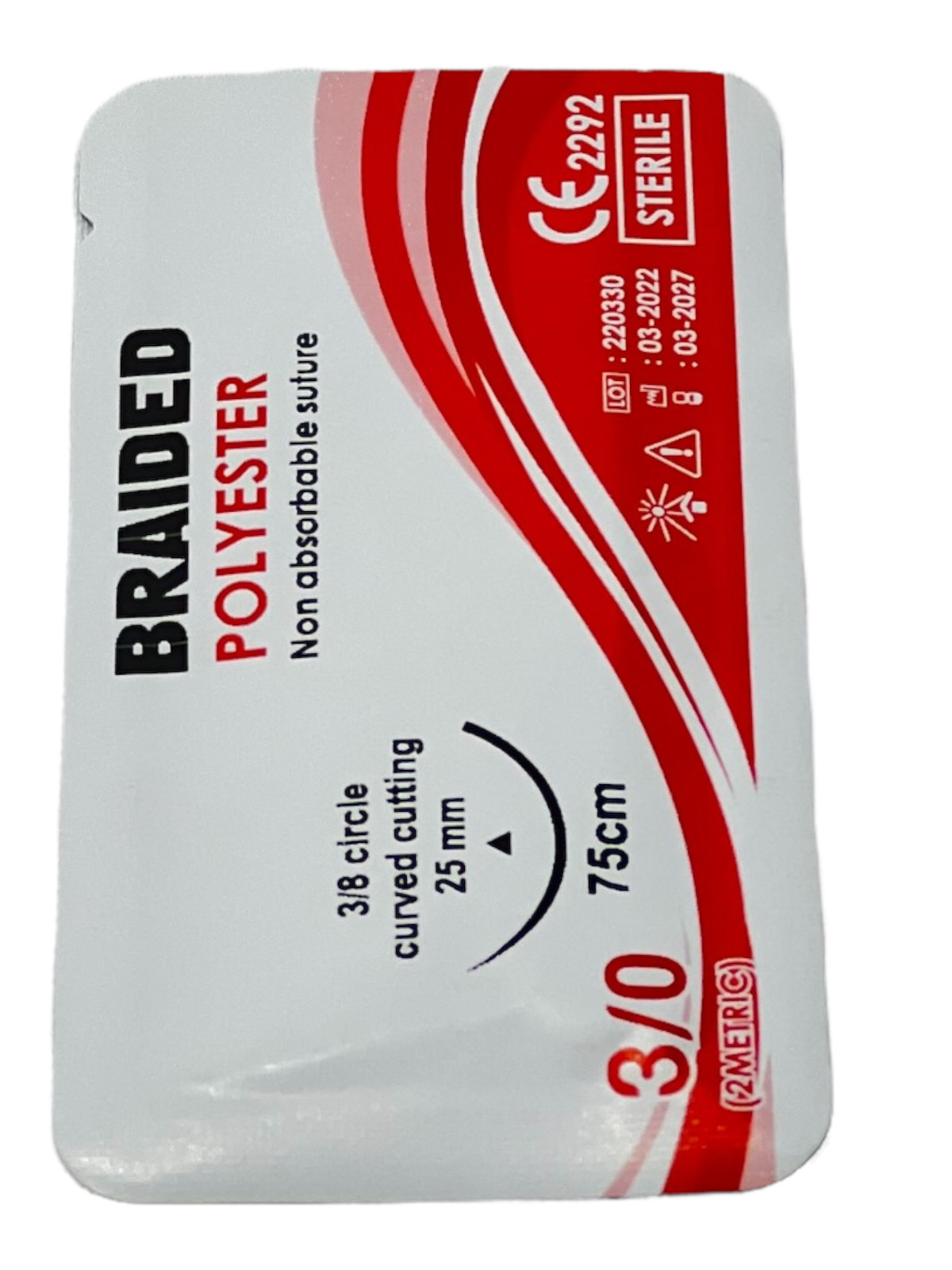3/0 Polyester Training Suture Threads Emergency First Aid Kit Tools 12 PACK