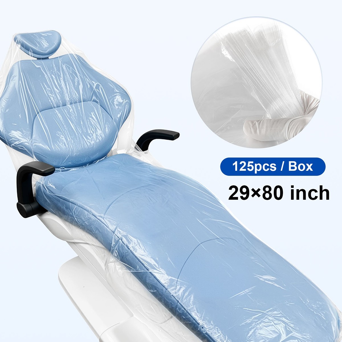 125pcs Dental Unit Chair Sleeves Cover Full Disposable Protective Soft Durable