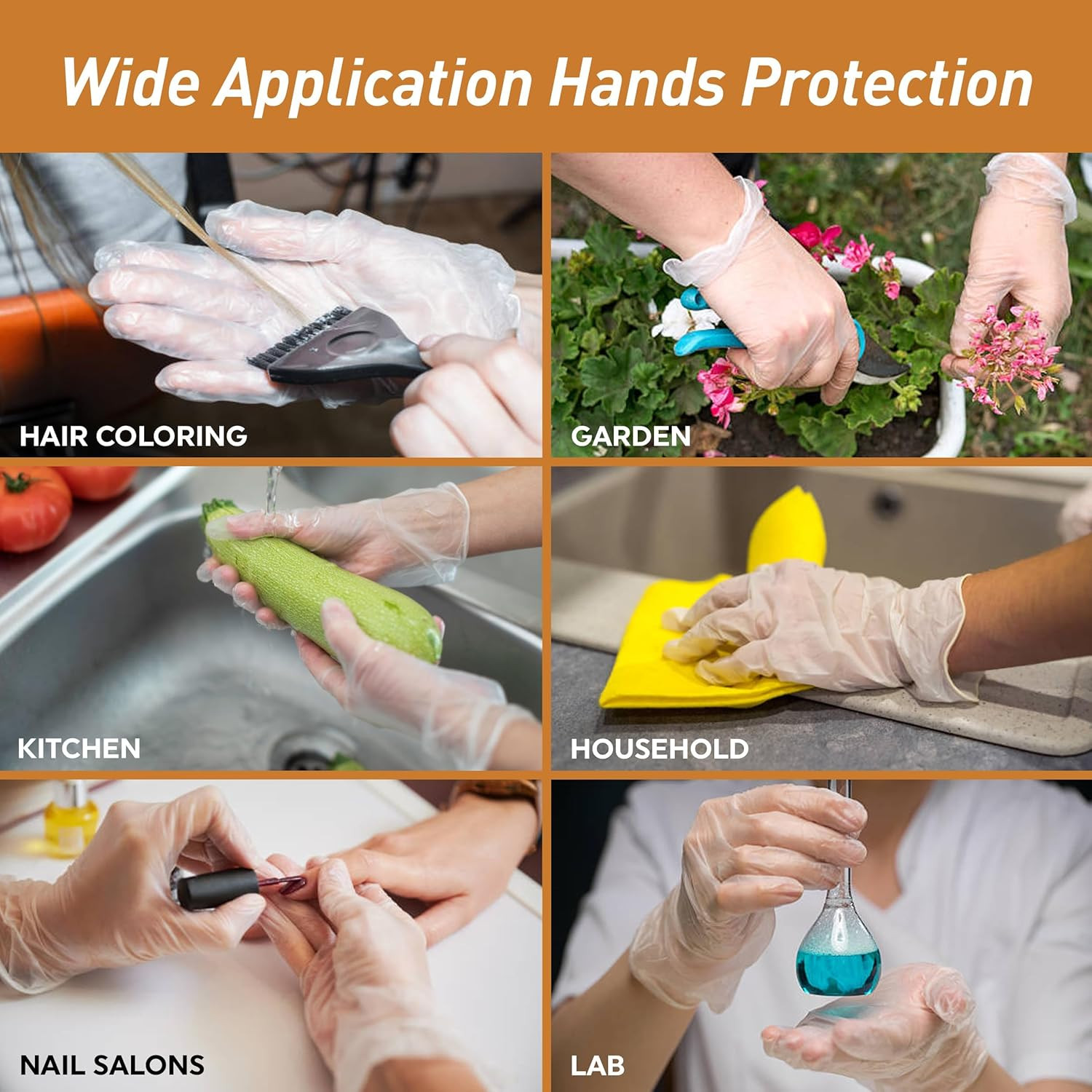 Medpride General Purpose Powder-Free Vinyl Gloves, X-Large (Pack of 100)