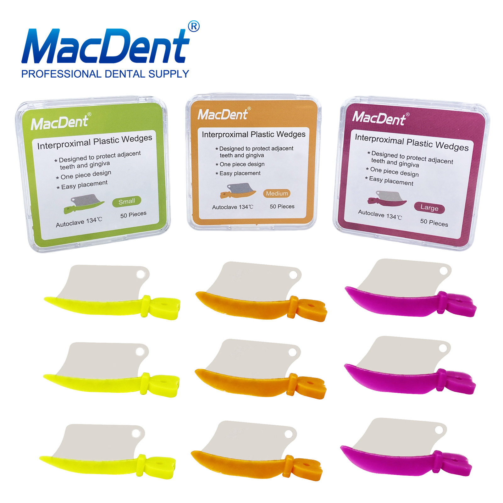 Dental Matrix Fender Wedges Prep Interproximal Diastema Wedge Guard L/M/S 50/Box