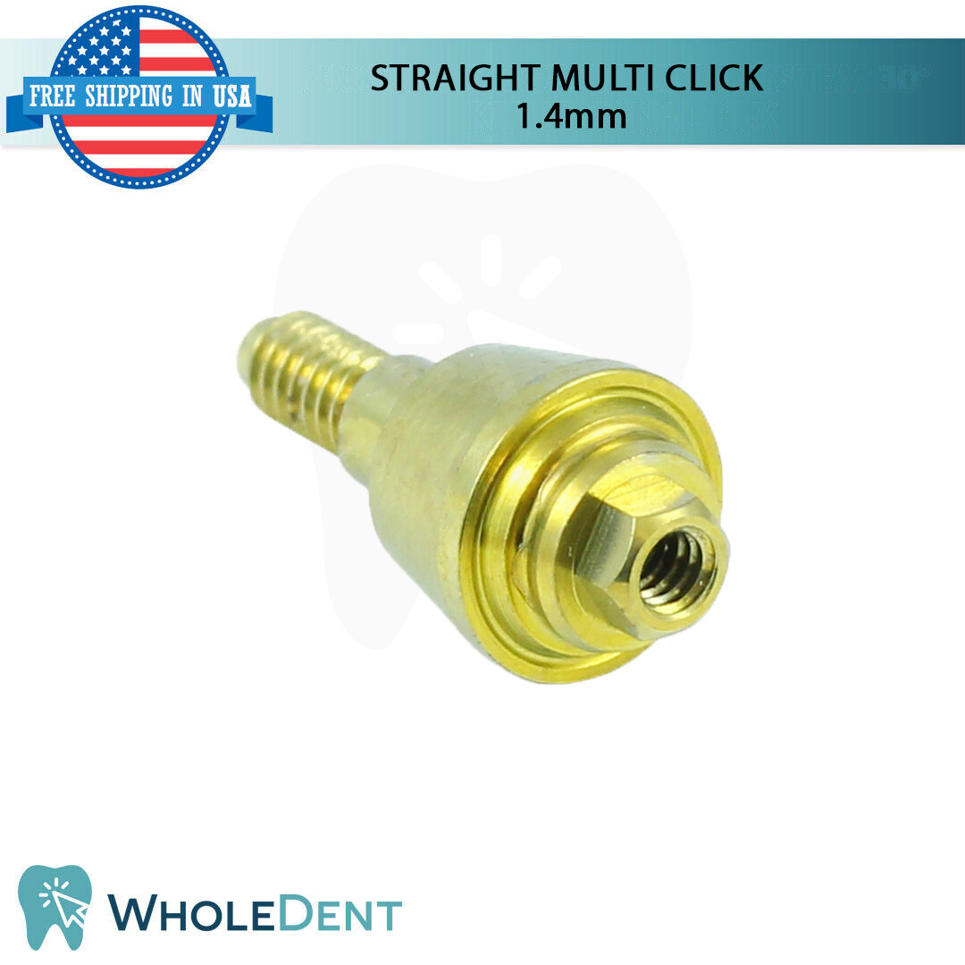 1x Straight Multi Unit 1.4mm Abutment Plastic Sets Including Fixation Screw