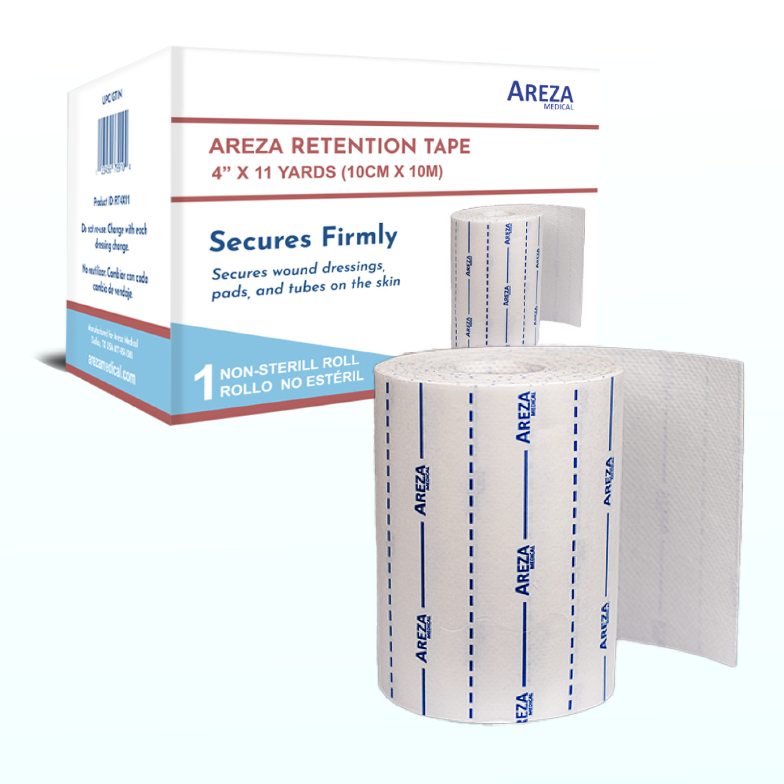 Areza Retention Tape (Surgical Tape) 4″ x 11 Y (1 ROLL)