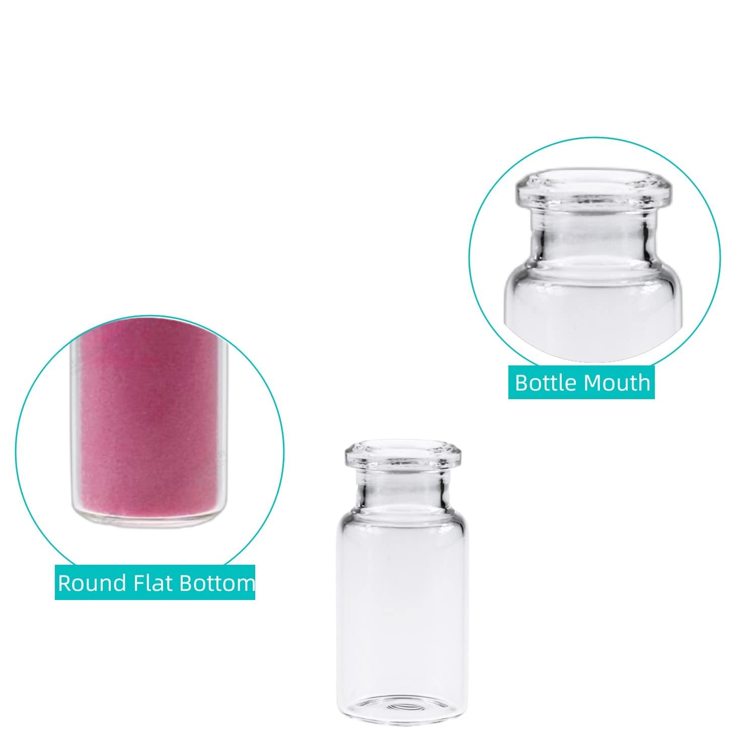 1000pcs 10ml Headspace Sample Vials 20mm Crimp Top Bevelled Edge Flat Bottom US