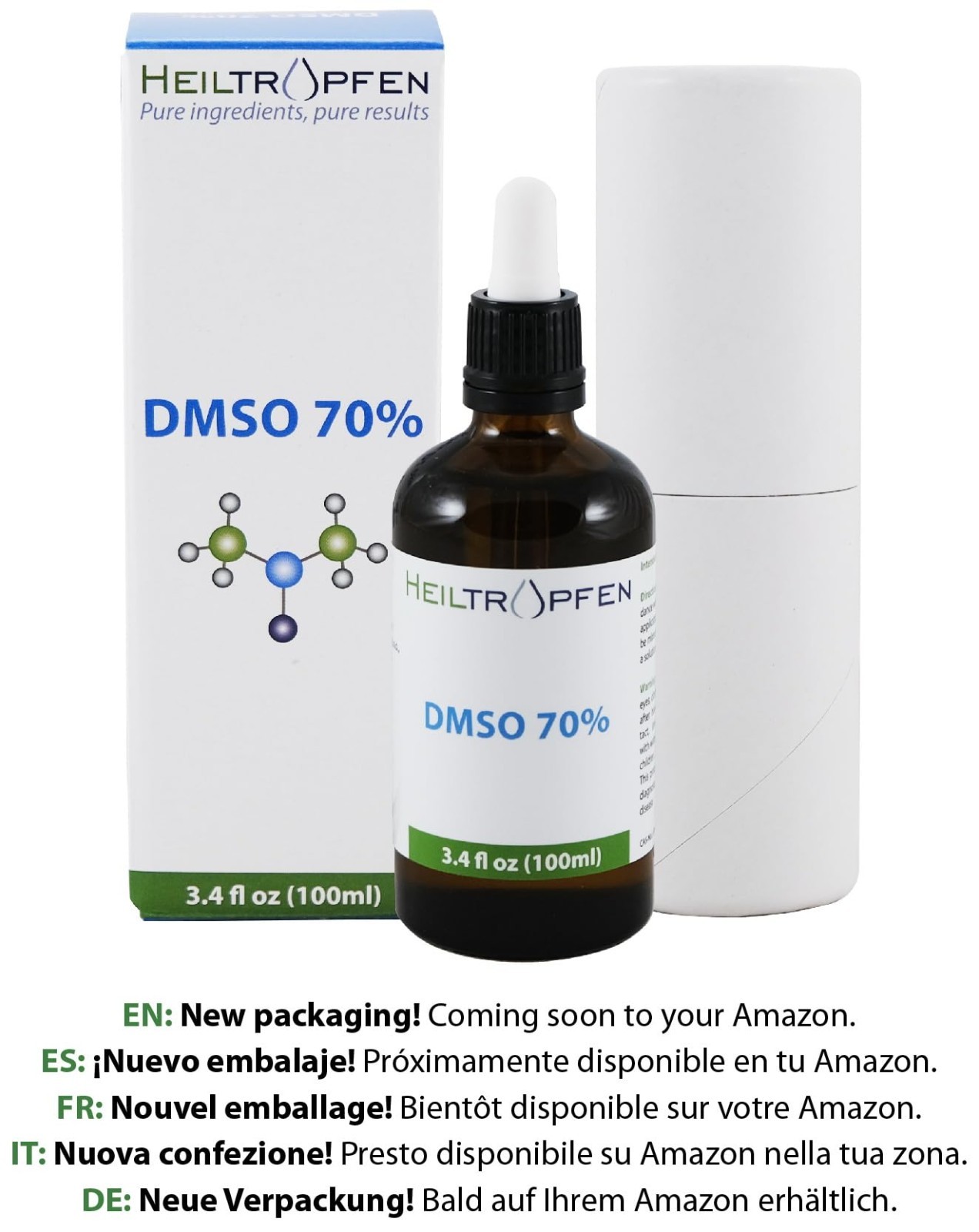 70% DMSO Liquid – Pharmaceutical Grade, High Purity, Low Odor, 3.4 Oz (100ml)