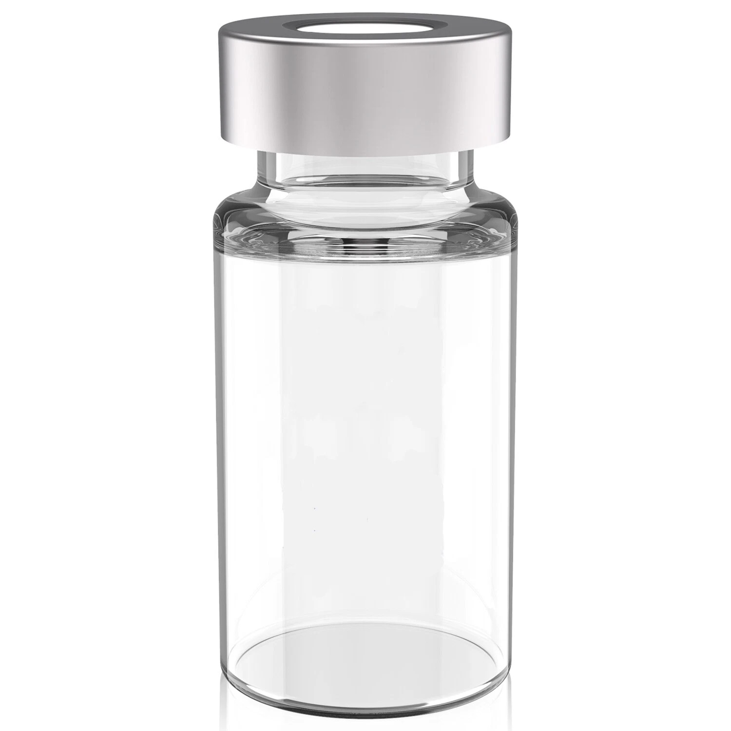 1000PCS 10ml Sample Vials+Aluminum Caps 20mm Crimp Top Clear Glass Bottle HPLC