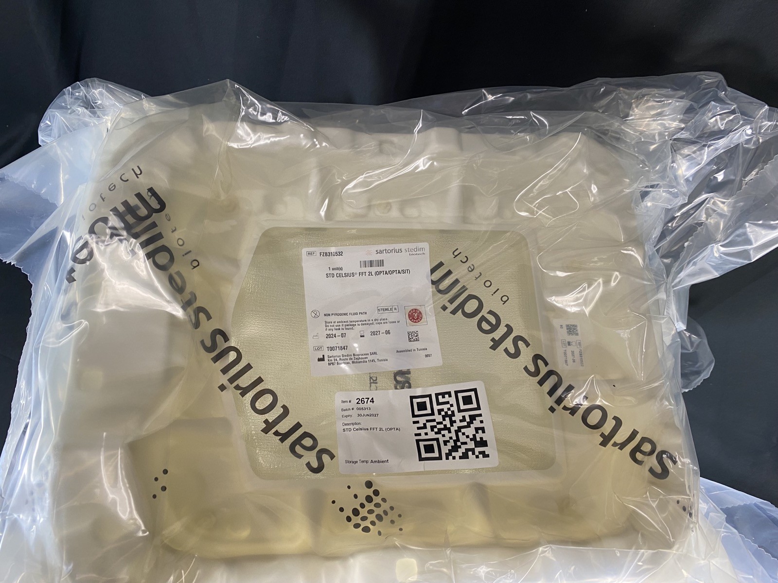 SARTORIUS 2L STD Celsius (OPTA/OPTA/SIT) FFT Bag Safecore FZB310532 (4/Box)