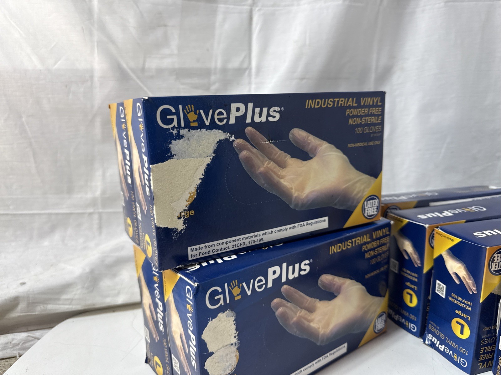 Gloveworks Vinyl Gloves Large Clear Latex Free 100 pk Case of 8 800 Total