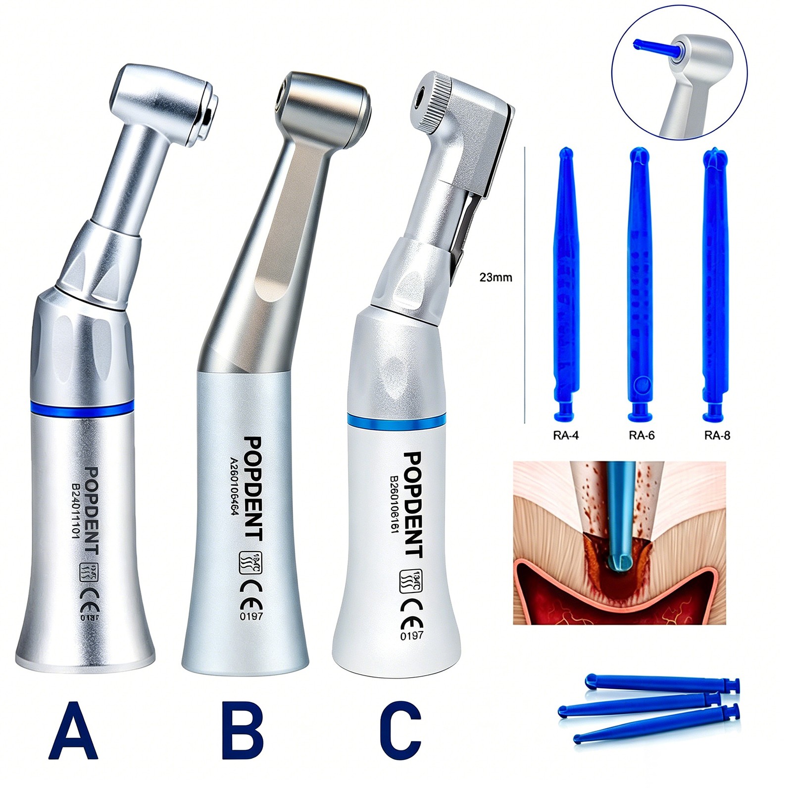 NSK Styl Dental Low Speed Handpiece Contra Angle Smart Bur Smartburs Polymer Bur