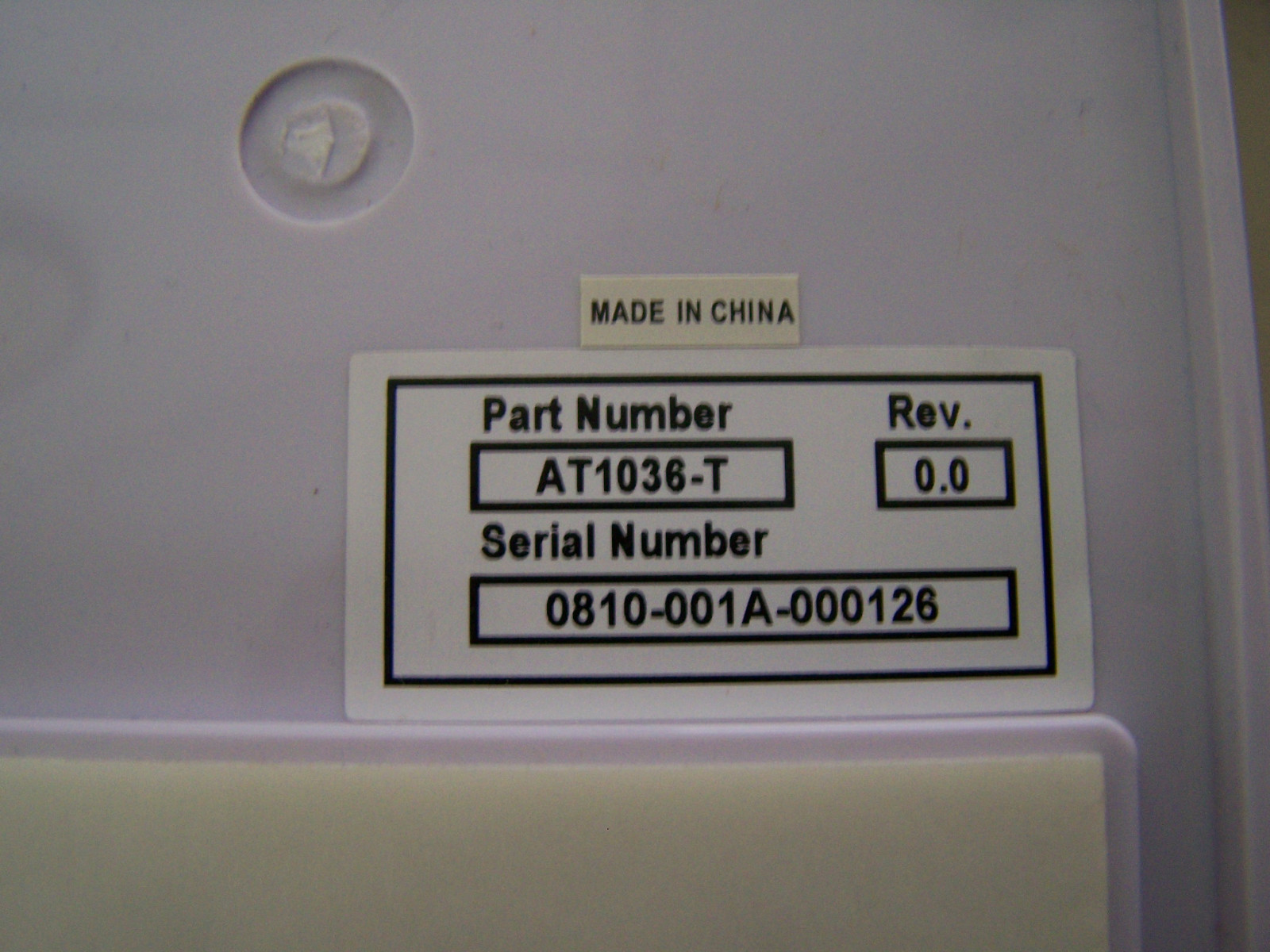 MICRONOVA AT1036-T SN 0810-001A-000126 SOAP DISPENSER NO TOUCH / TOUCH FREE