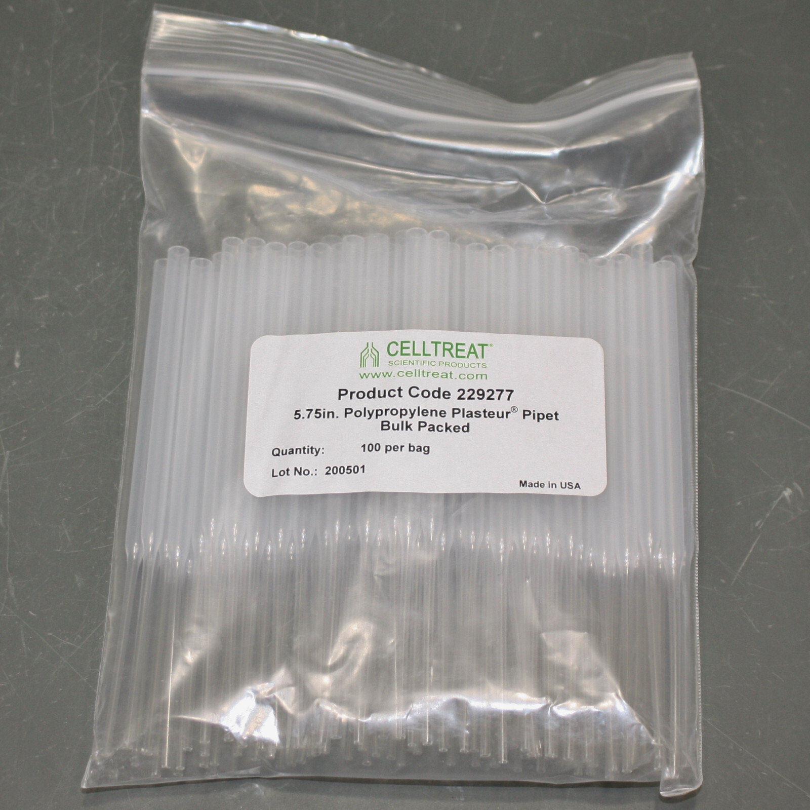 (500) LSS Celltreat Plasteur Pipette 229277, 5.75″ / 15.7 cm, Polypropylene