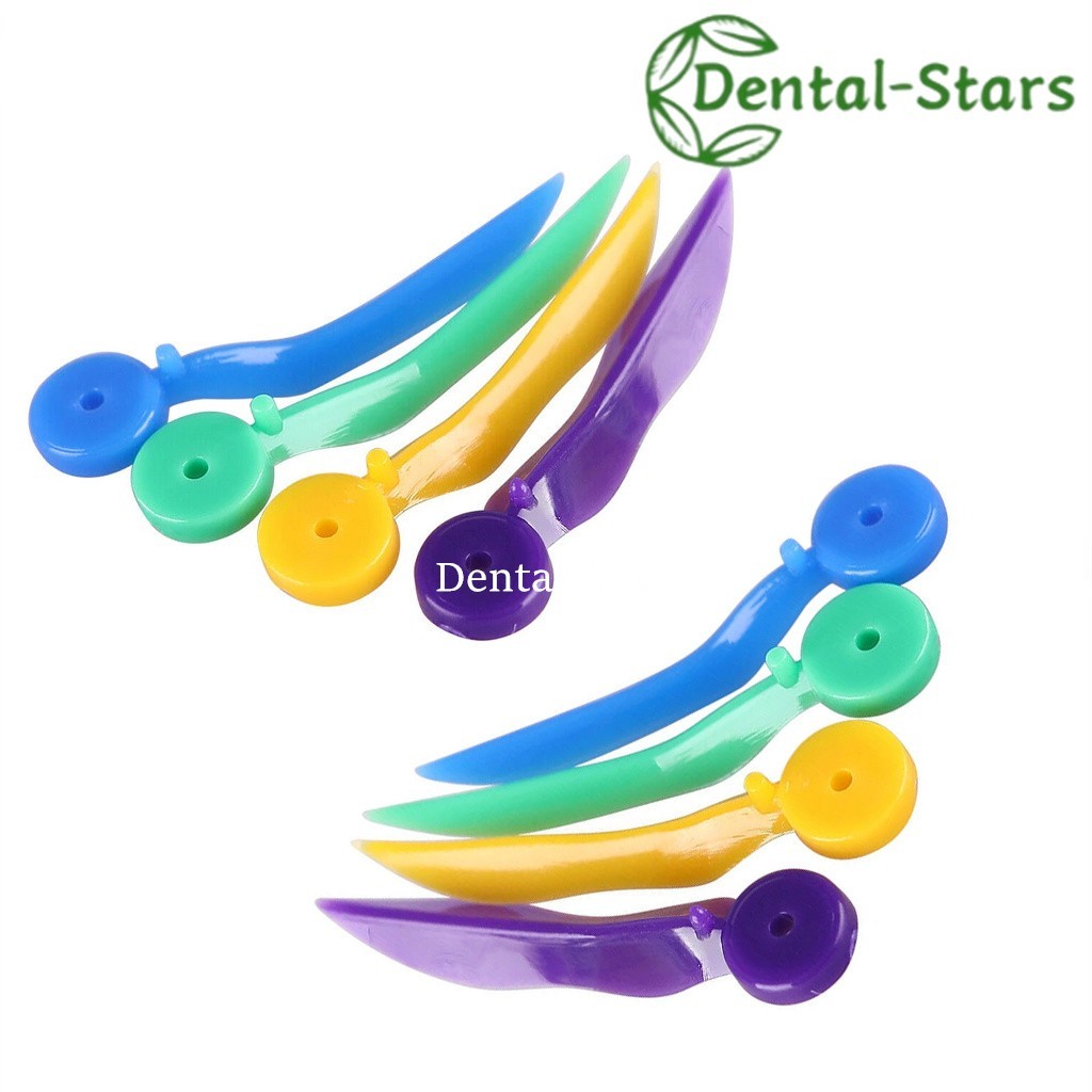1000x Dental Wedges Plastic Concave Diastema Wave Shape Tooth Gap Wedge w Holes