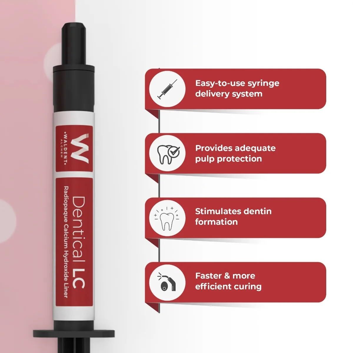 Waldent Dentical LC Calcium Hydroxide Liner for Dental Pulp Protection & Healing