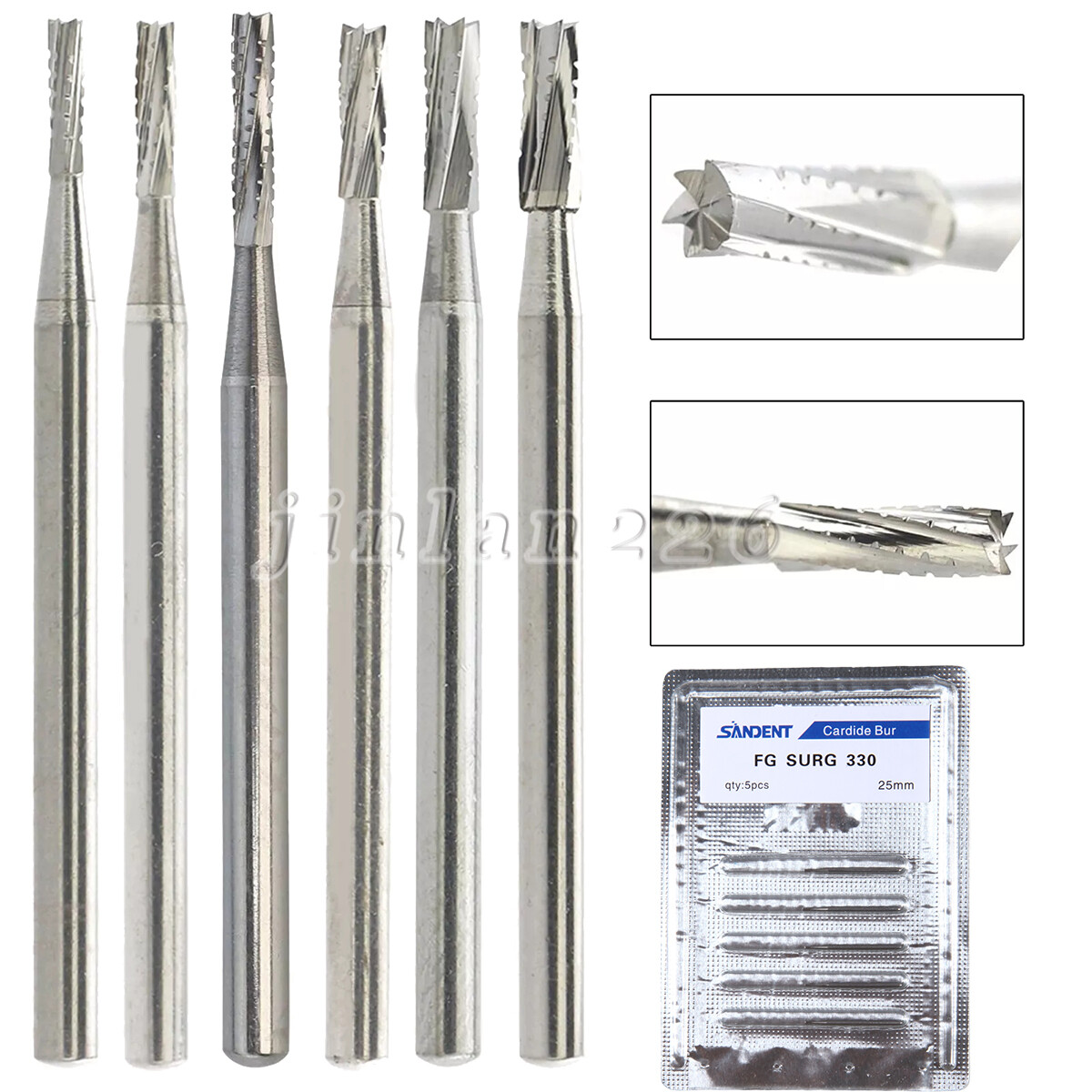 Dental Burs FG 330 2 3 4 5 High Speed Surgical FG SURG 557 25MM