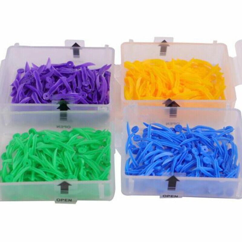 100pcs Round Dental Plastic Poly-Wedges with Holes 4 Colors 4 Sizes/Set FDA CE