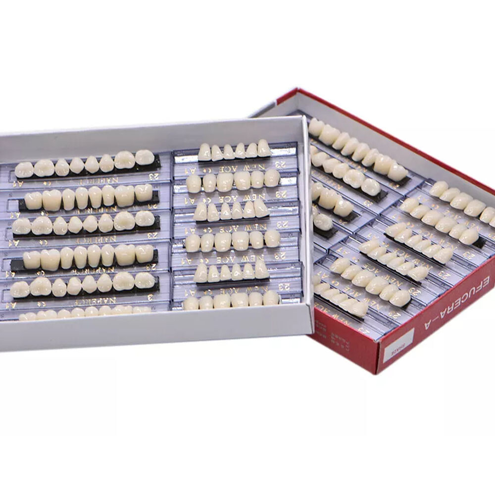 168X/Box Dental Acrylic Resin False Teeth 23# Shade A1 Denture Full Upper Lower