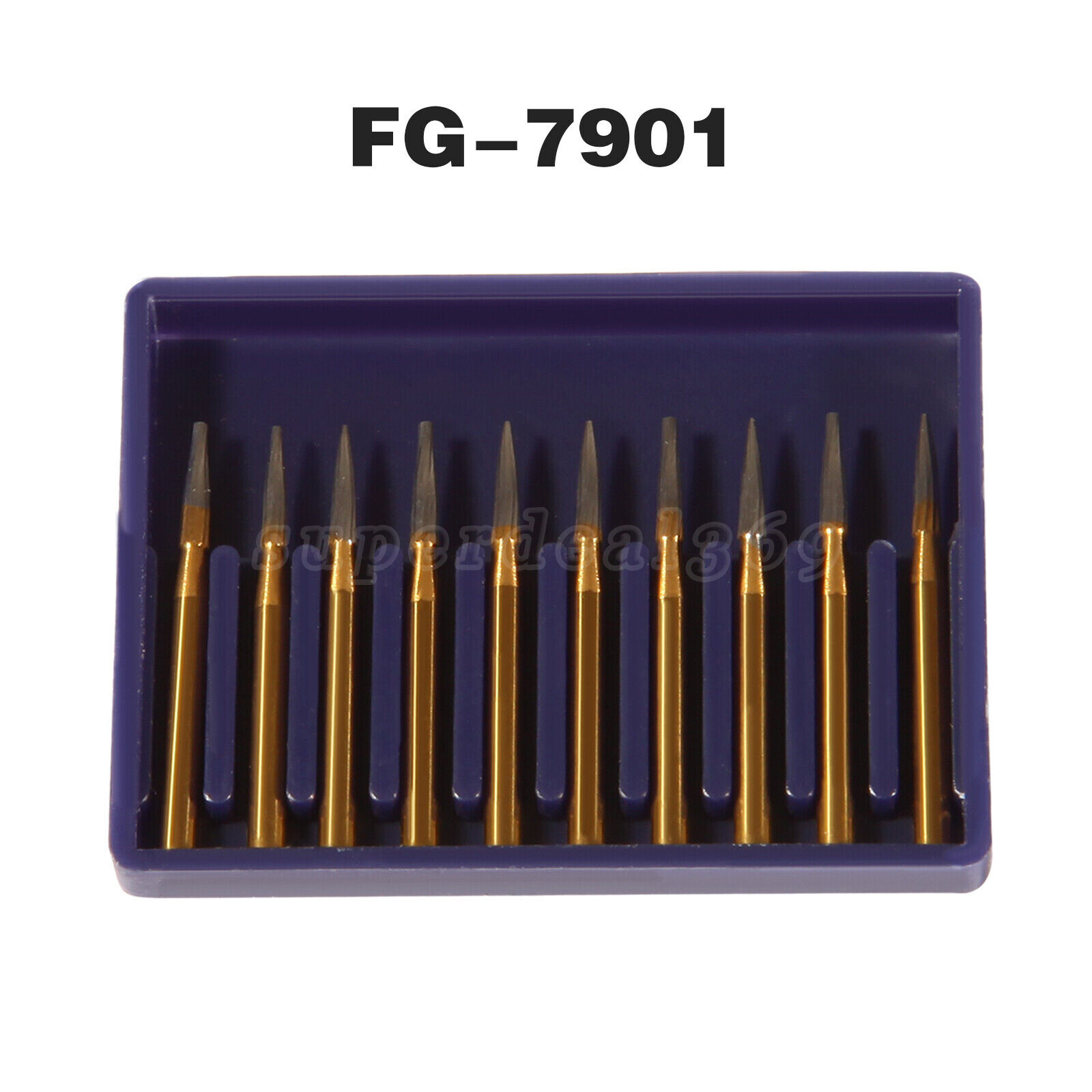 1-10 Dental Tungsten Carbide Burs Trimming & Finishing & Polishing Flame FG7901