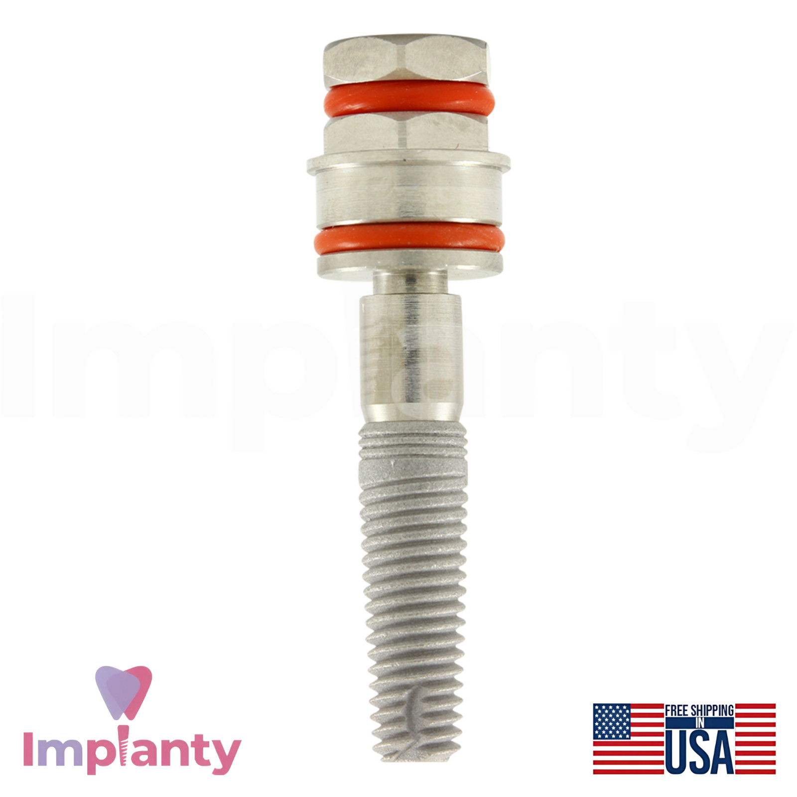 GDT CFI Cylindrical Titanium Dental Fixture SLA Int Hex 2.42mm Connection