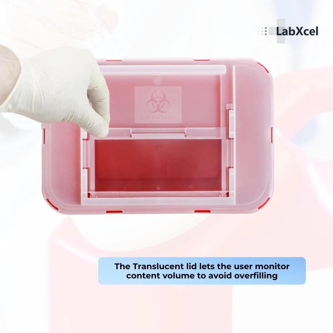 LabXcel Polypropylene Sharps Container 24x Disposal Needle Waste Bin – 2 Gallon