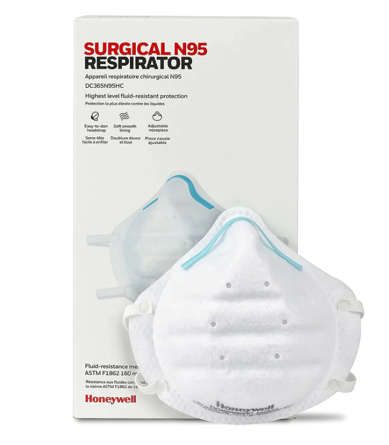 Honeywell Surgical N95 Respirator (DC365N95HC) – Case of 10 box 200 mask total.
