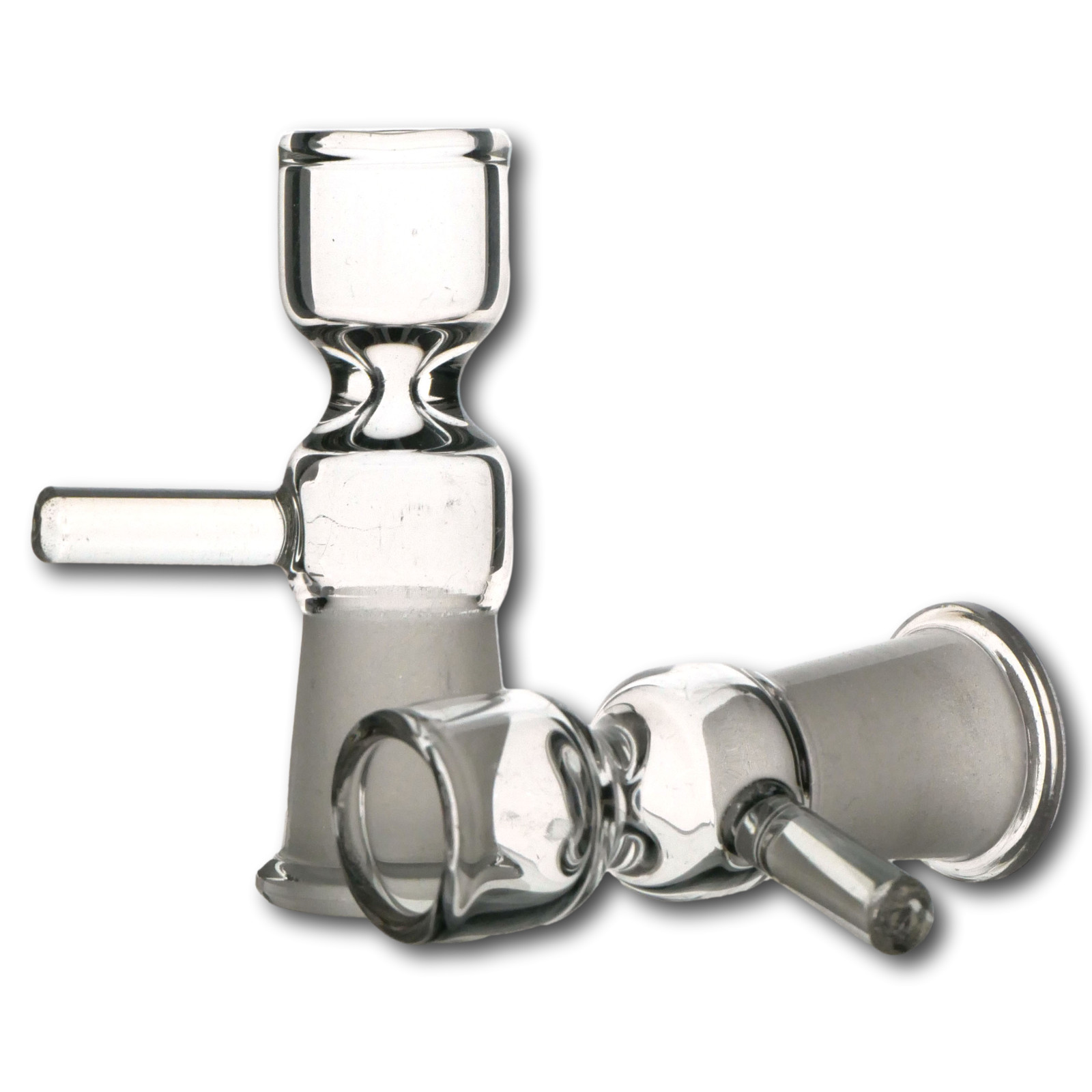 Clear Lab Glass Slide Funnel Female Bowl 10 14 18mm Fitting Tobacco Hookah Bong