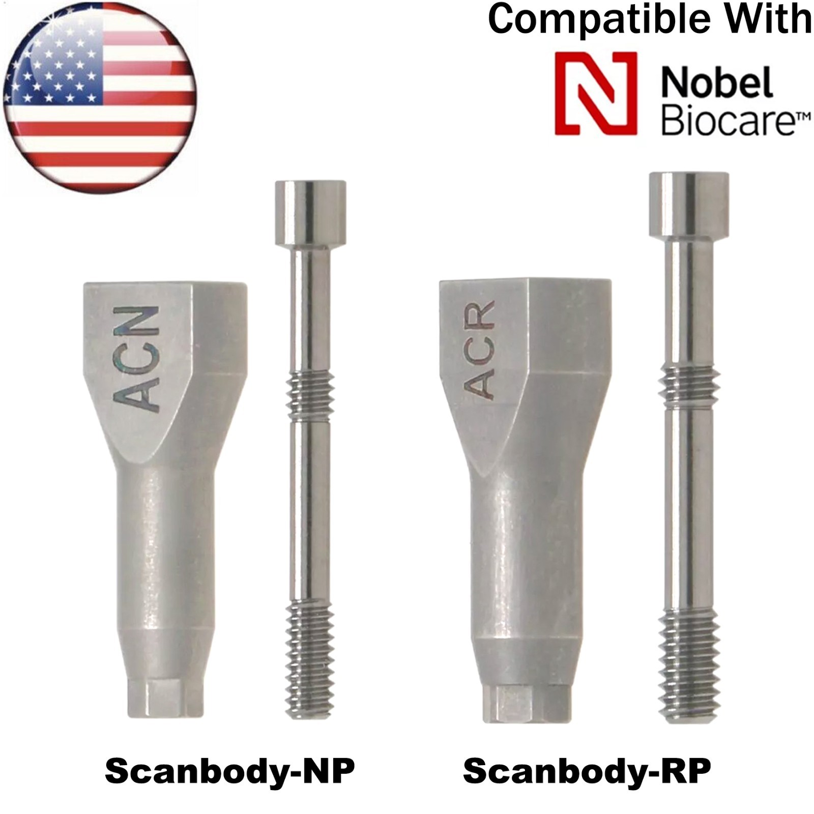 US Dental Impression Transfer Coping Open Close Tray RP/NP Lab Analog Fits Nobel