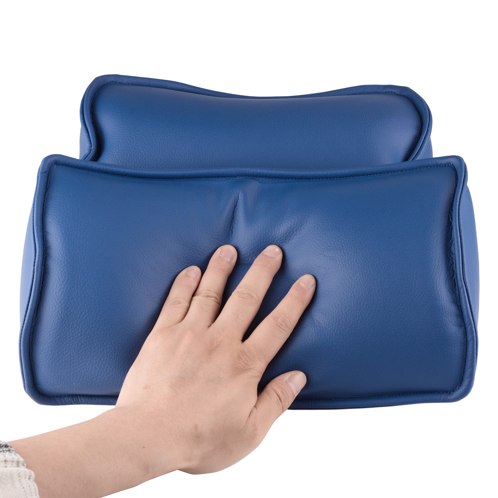Microfiber Leather Memory Foam Headrest&Lumbar Pillow for Dental Chair Dark Blue