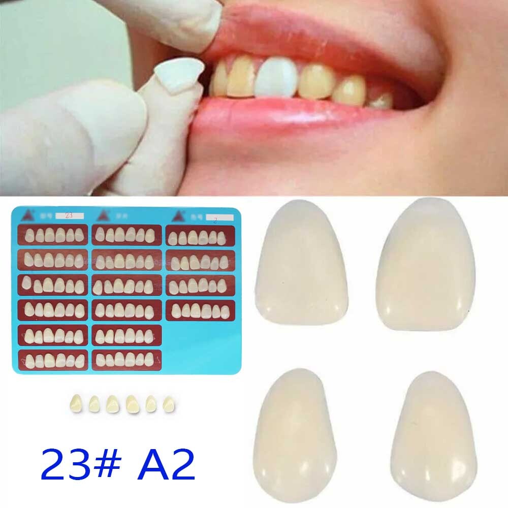 96pcs Dental Tooth Veneer Anterior Resin Thin Teeth Veneers Porcelain 23# A2 USA