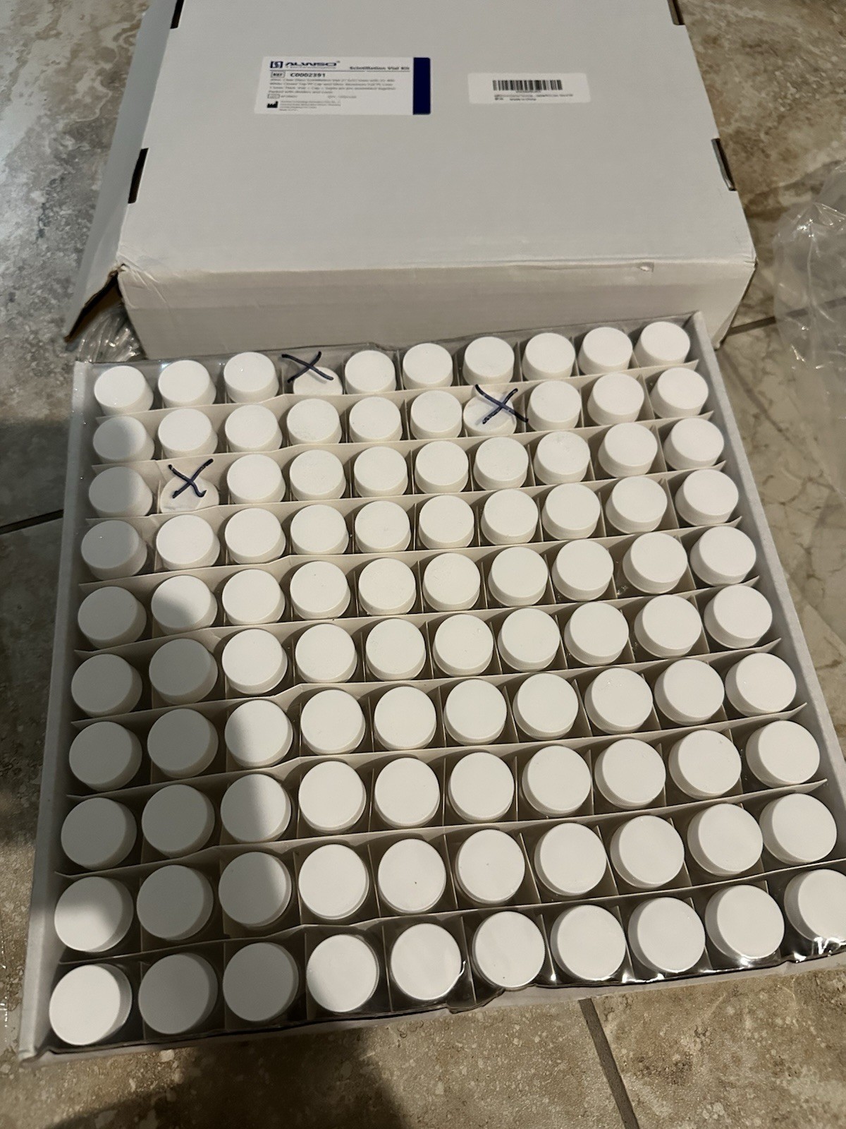 20ML Scintillation Vials 100PCS Lab Borosilicate Glass Liquid Scintillation ***