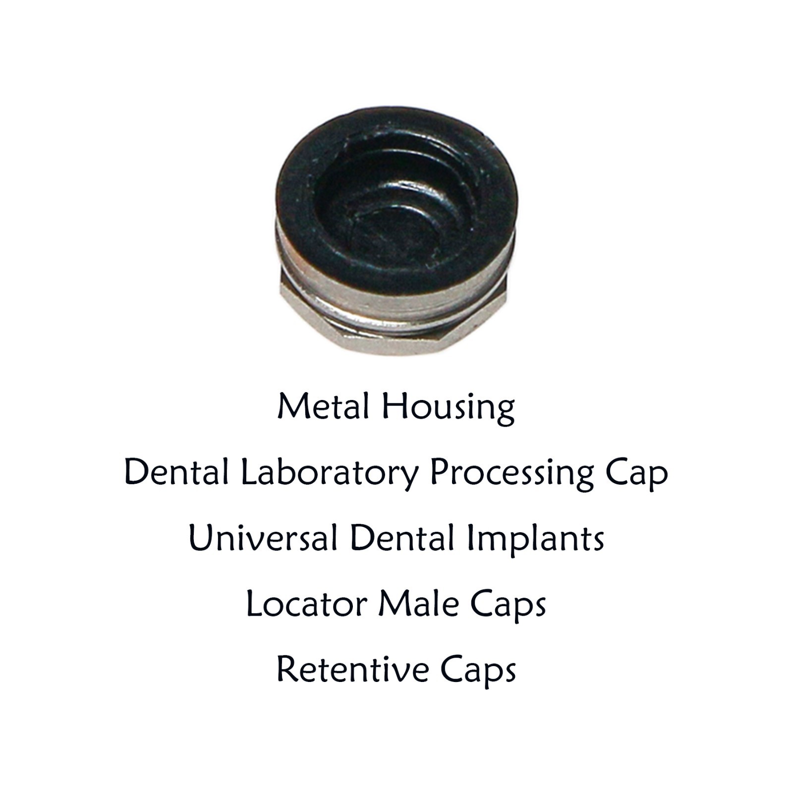 Universal Dental Overdenture Retention Male Caps Insert for Zest Locator System