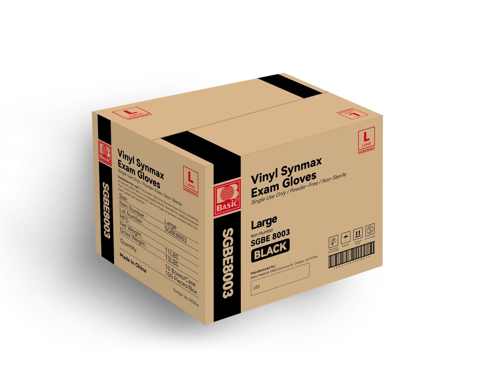 Disposable Medical Synmax Vinyl Exam Gloves – 4 mil Safty Glove 1000pcs – Lat…