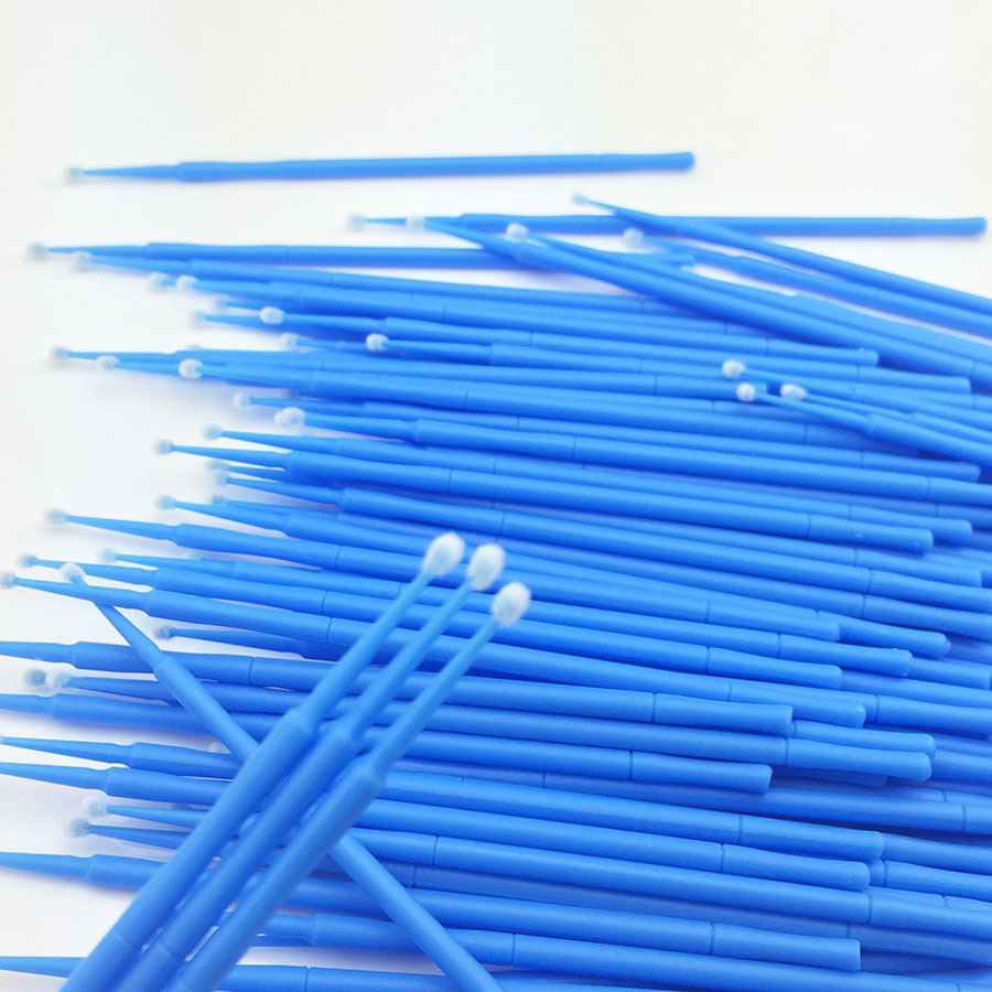 800 PCS Dental Disposable Micro Applicator Brush Bendable 2.5mm Blue Regular