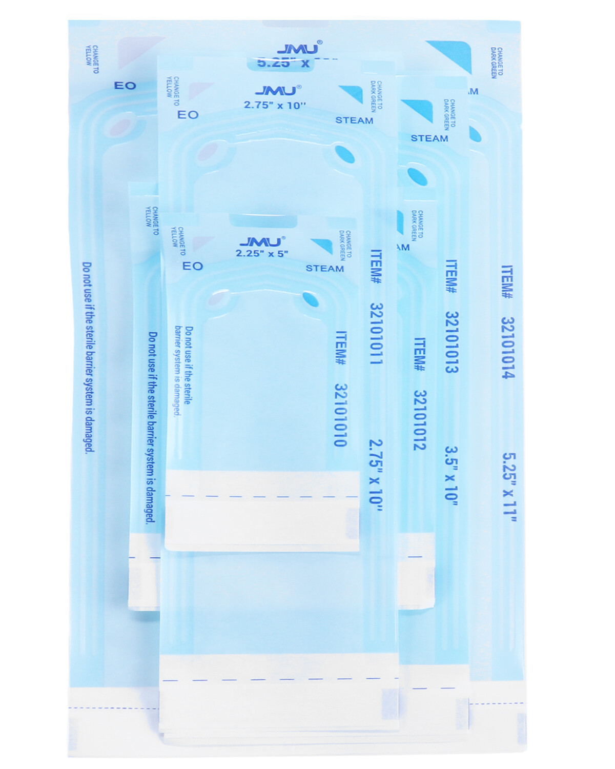 2000Pcs (10Boxes) JMU Dental Self Sealing Sterilization Pouches w/ Indicator