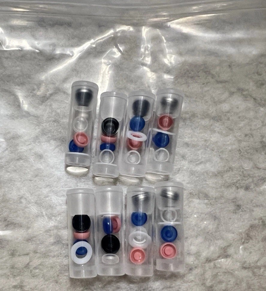 LOCATOR (8Pack) Mixed Retention Inserts + Denture Cap Assembly | Processing Pack