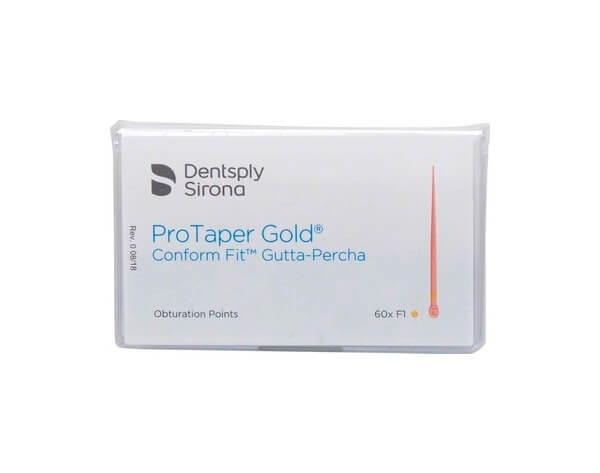 Dentsply B00PGGPF000F1 ProTaper Gold Conform Fit Gutta Percha Points F1 60/Pk