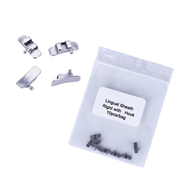 DENTAL ORTHODONTIC ACCESSORY LINGUAL SHEATH NO HOOK Left/Right 10 Pcs/Pack