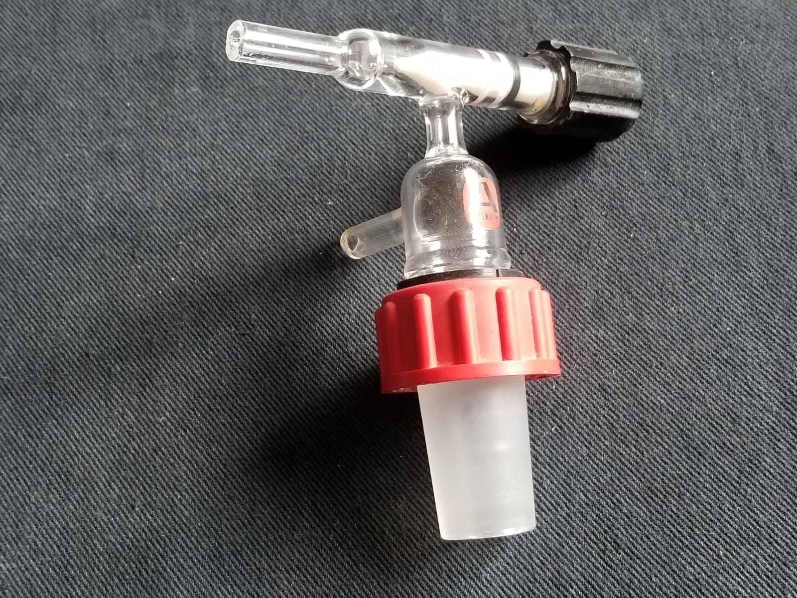 ALDRICH ACE Glass Chromatography Flow Control Adapter 24/40 Rodaviss Thread Chip
