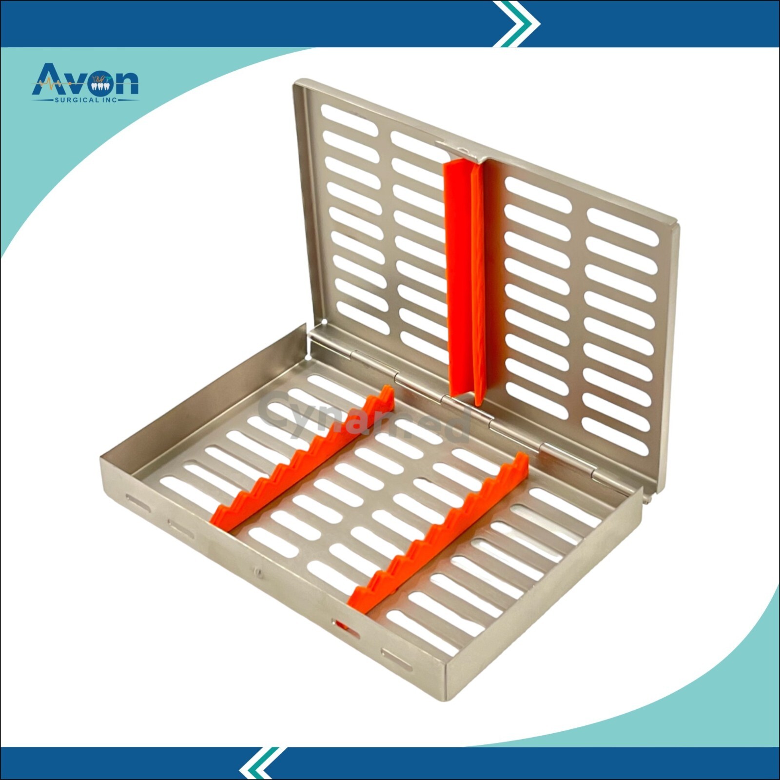 Sterilization Cassettes for 10 Dental & Medical Instruments w/ Silicone Inserts