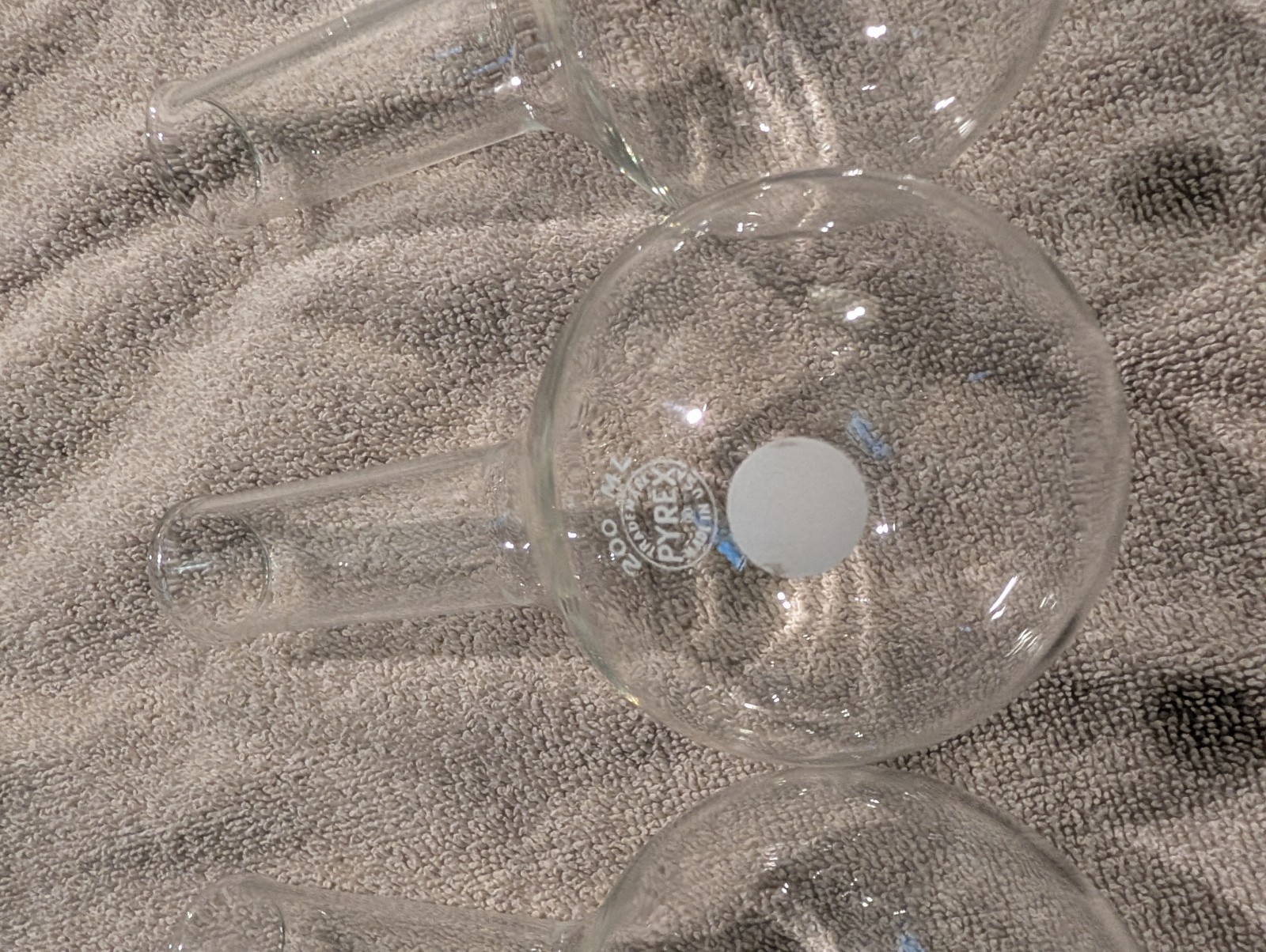 Vintage Pyrex 200ml Round Bottom Boiling Flask RBF Lab Glass Chemistry Refining