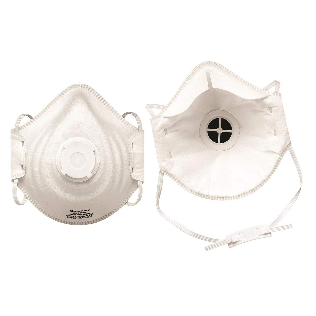 PeakFit N95 Vented Respirator – Lightweight Disposable Safety Masks, 10 Count